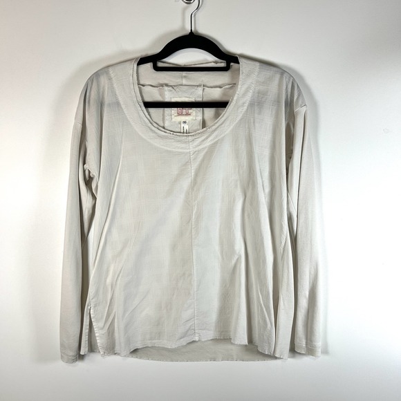 Hannoh Wessel Cotton White TopMade in Italy 36 Long Sleeve Designer Minimalist